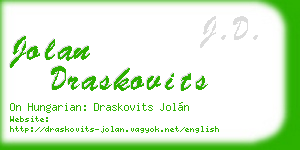 jolan draskovits business card