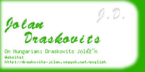 jolan draskovits business card